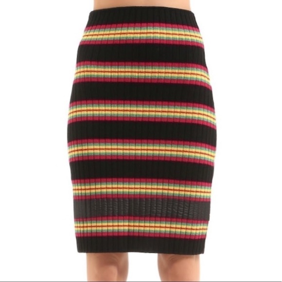 MARCO DE VINCENZO Knit Ribbed Stripe Skirt - Picture 2 of 13